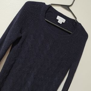 Liz Claiborne navy sweater with blue sparkles